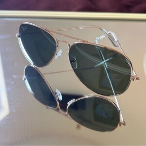 Ray-Ban Rose Gold Aviator Sunglasses